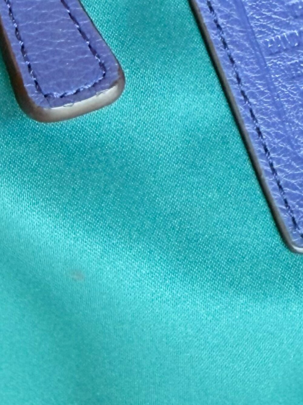 Coach Leather Crossbody Bag Blue Turnlock Flap Adjustable F23663 Emerald Satin - Picture 6 of 15